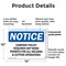 Signmission Company Policy Requires Hot Work Permits, 14 in W x Rectangle, Plastic OS-2PACK-NS-P-1014-L-15355 - alternate 6